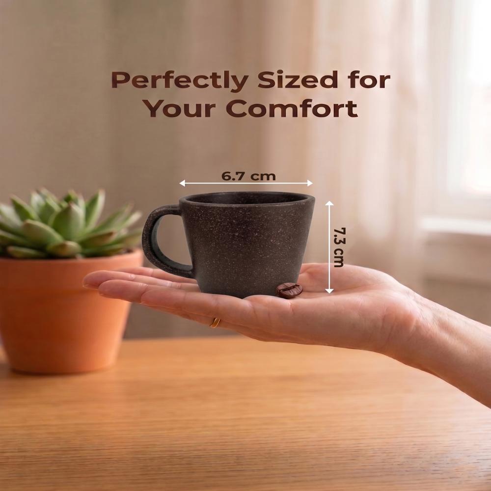 Mugs 150ml Rice Husk Espresso Cup for Coffee Shops | Sustainable Biocomposite Mug