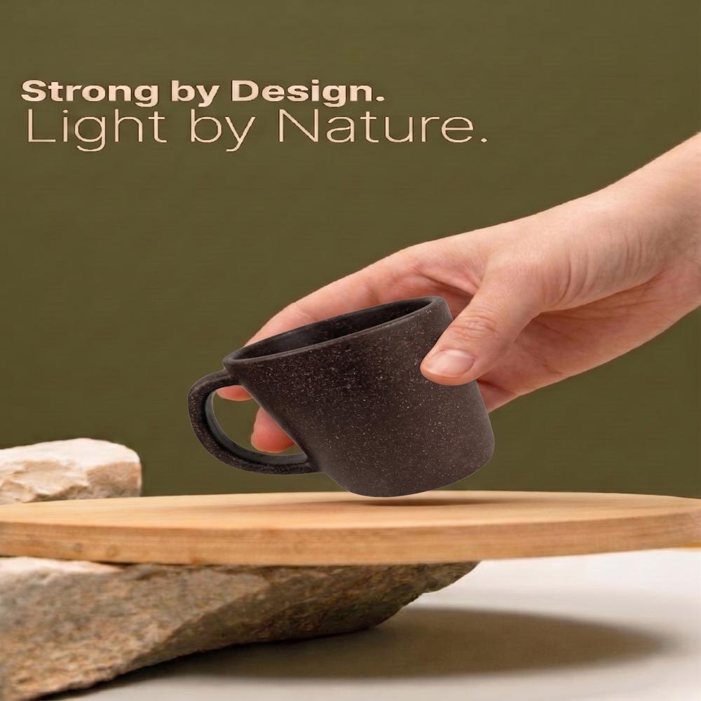 Mugs 150ml Rice Husk Espresso Cup for Coffee Shops | Sustainable Biocomposite Mug