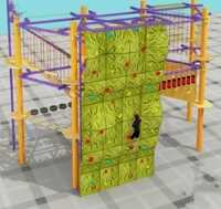 High Rope Course With Climbing Fiber Wall - Age Group: Children (6+)