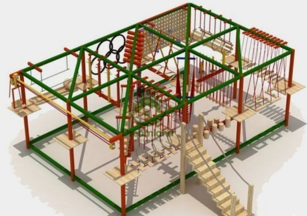 16 Persons Outdoor Use 12 Pole Activities Rope Course - Age Group: Children