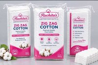 200 Gm Zig Zag Cotton - Color: White