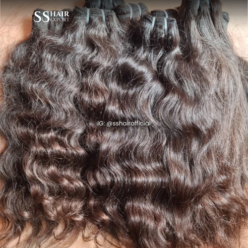 Machine Weft Hair Extensions Human Hair Bundles Sew In Weaves 10-36in