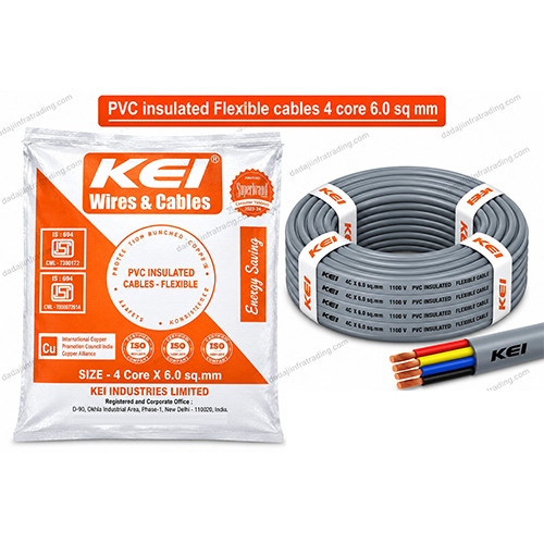 4 Core 3.0 sq mm PVC Insulated Flexible Cable