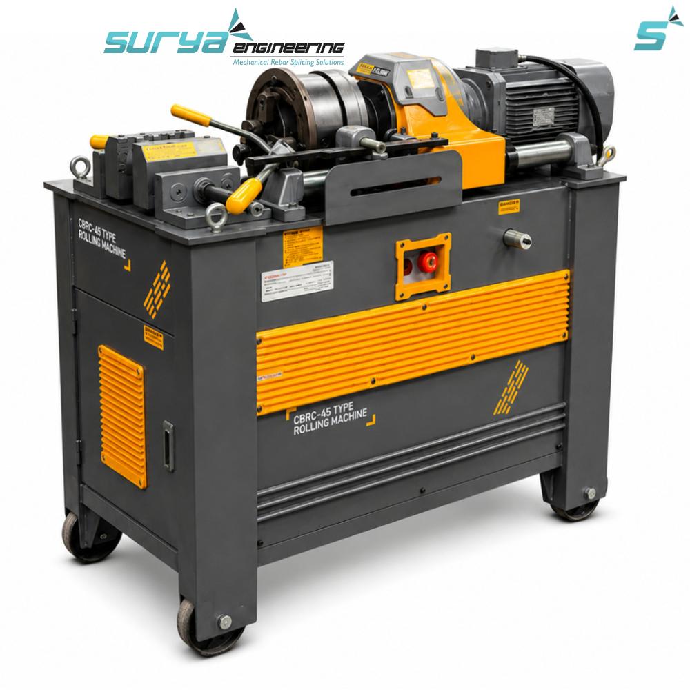 Rebar Thread Rolling Machine - Color: Orange