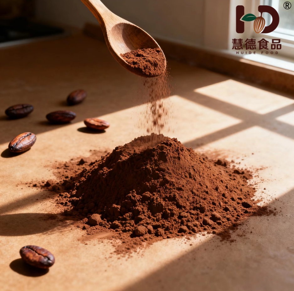 Huide Food Grade Medium Brown Alkalized Cocoa Powder Ph 6.8/7.7 Fat Content 10/12 % Factory Direct Bulk Wholesale For Baking - Application: Chocolate