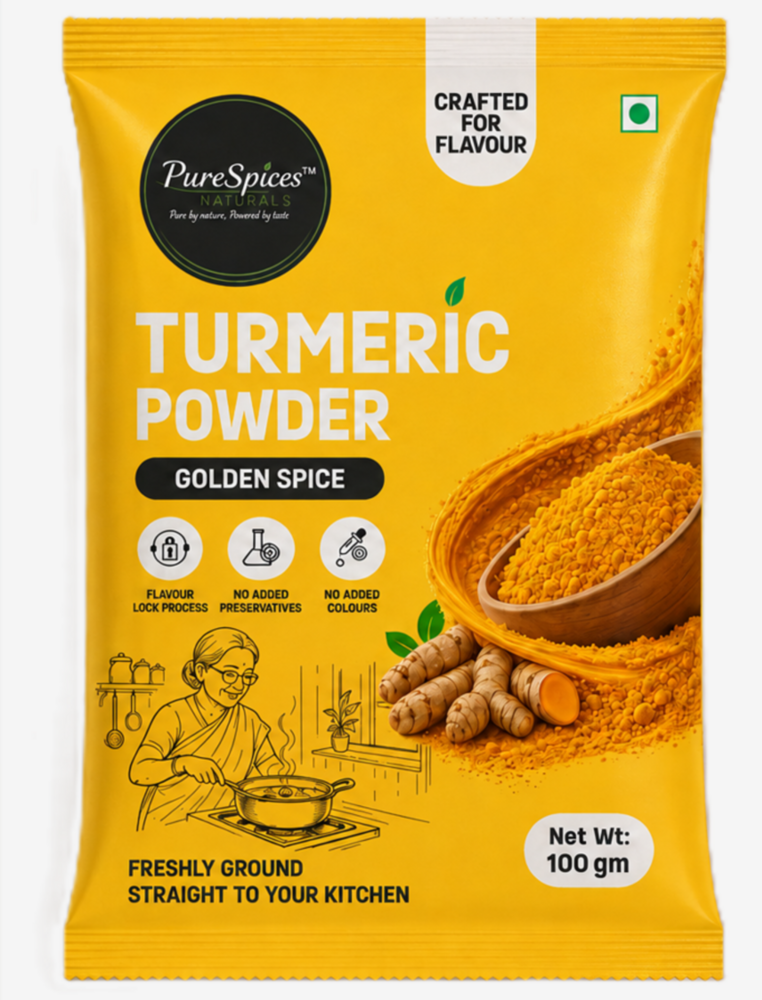 100 Gm Turmeric Powder - Color: Golden Yellow