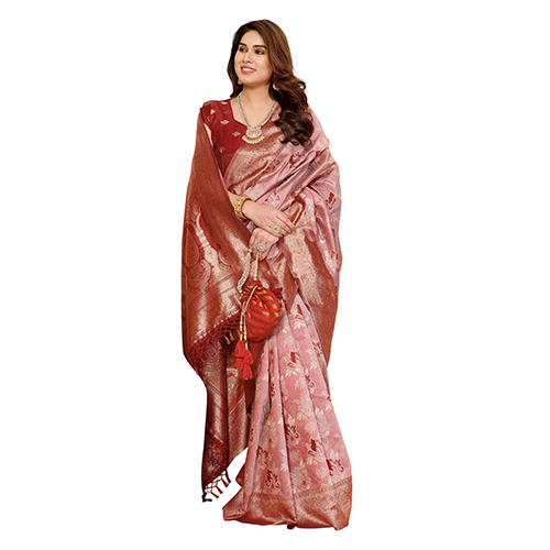 NB Flower Cheks Fancy Saree