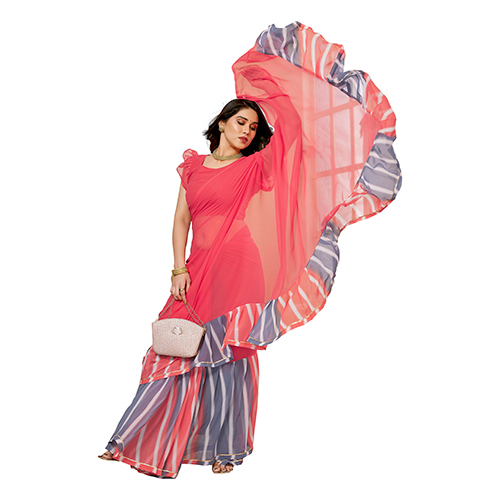 Ruffle Fancy Saree