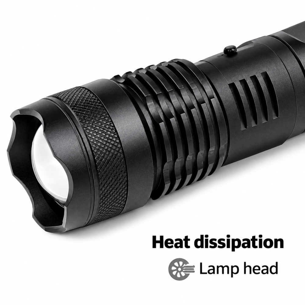 High Power Waterproof Self Defensive Torch Light XHP70 30W Zoomable Focus