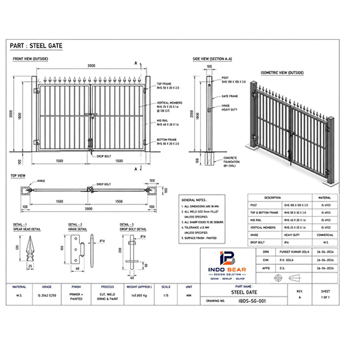 Steel Gage Drawing Services