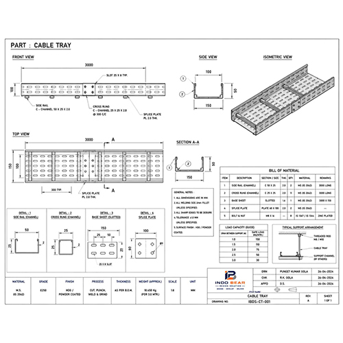 Cable Tray Drawing Services