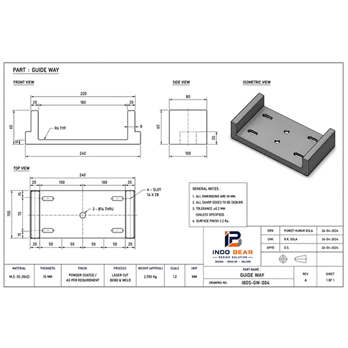 Guide Way Drawing Services