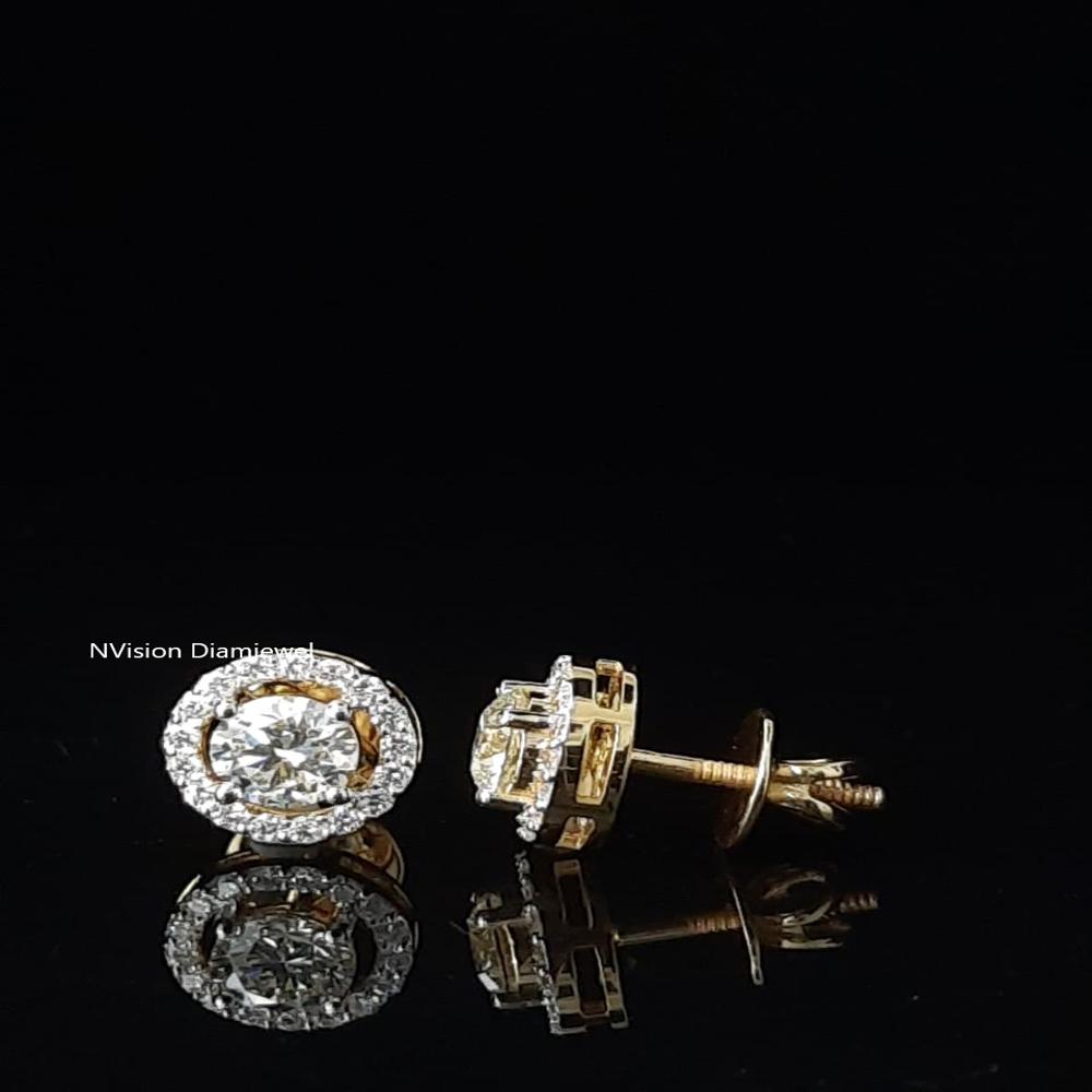 Timeless Halo Natural Diamond Stud Earrings