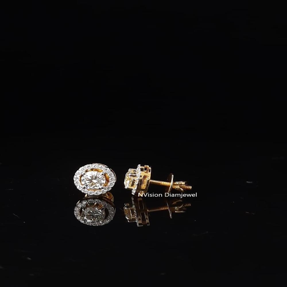 Timeless Halo Natural Diamond Stud Earrings