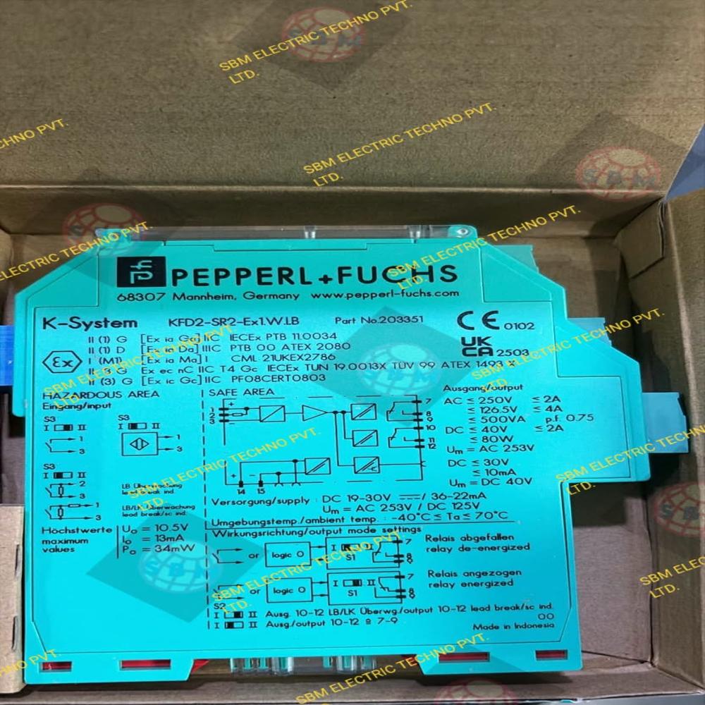 PEPPERL FUCHS AMPLIFIER SWITCH, KFD2-SR2-EX1. W.I.B