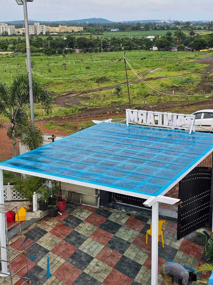 Polycarbonate Roofing Shed - Color: Blue Transparent/Translucent