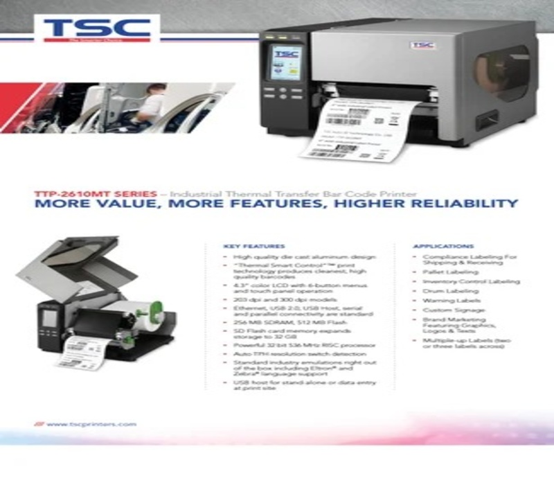 TSC TTP 2610 Mt Barcode Label Printer