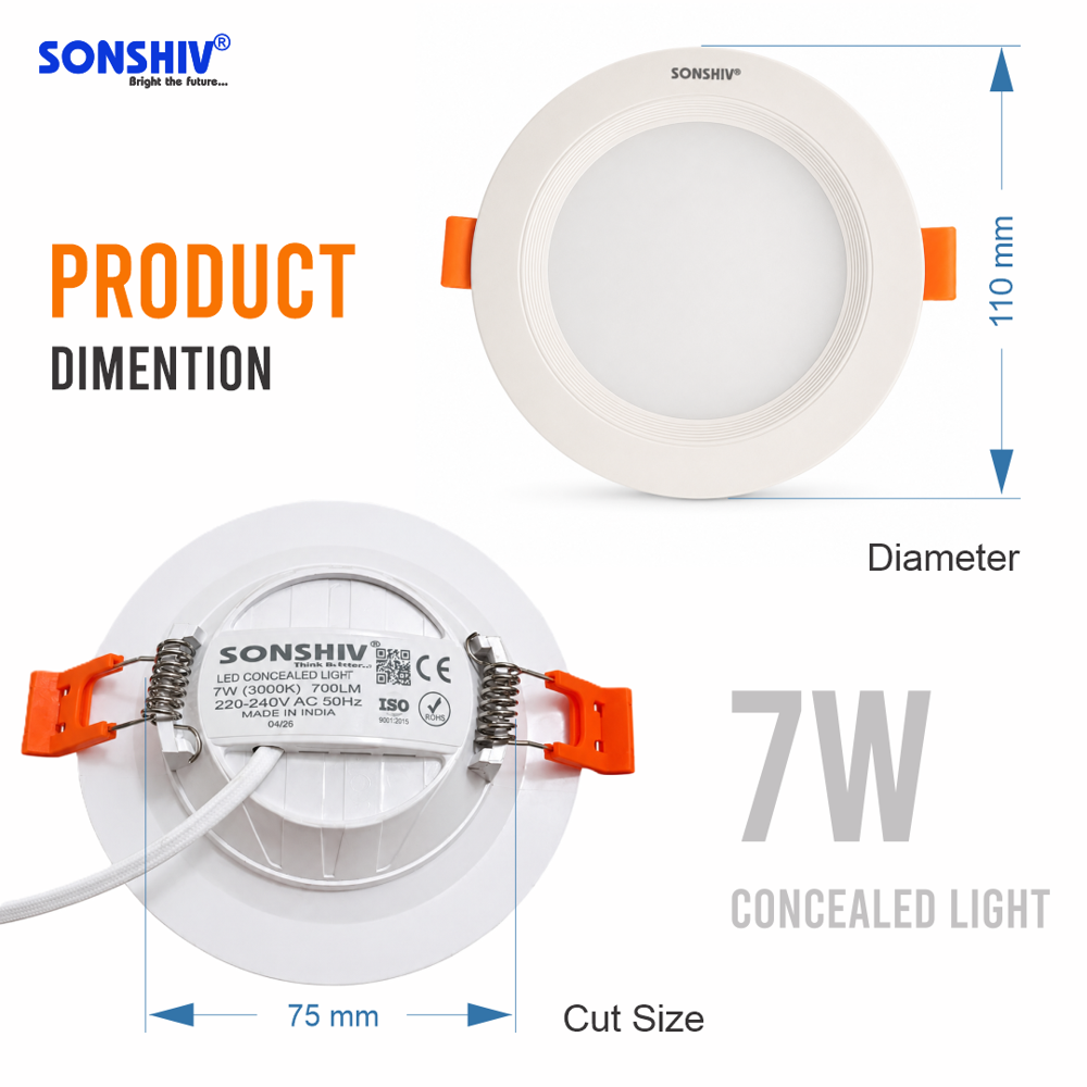 7w Blue Concealed Light