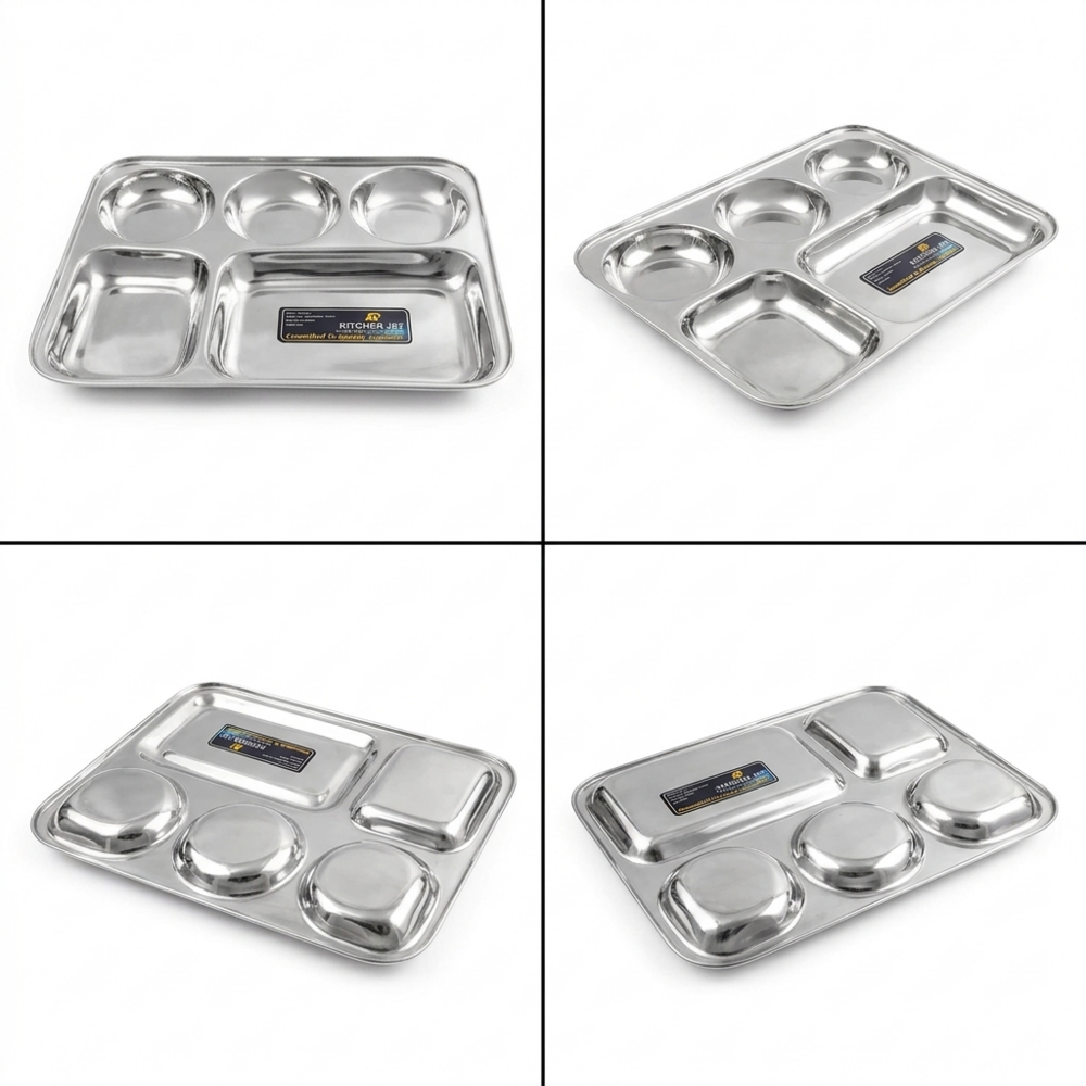 Stainless Steel Compartment Plate