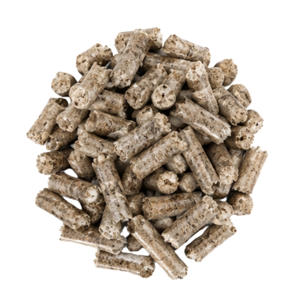Hardwood based 6 mm biomass pellet
