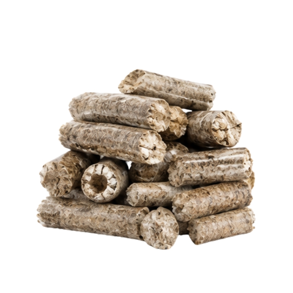 Hardwood based 6 mm biomass pellet