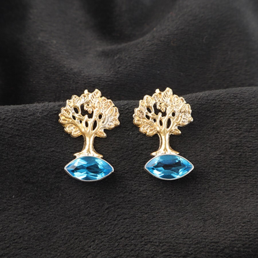 Blue Oval Earing - Color: Different Available