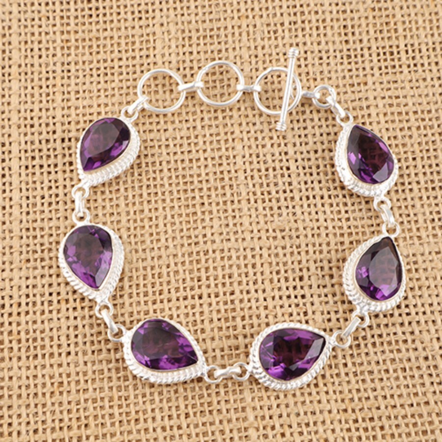 Bracelet With Amethyst - Color: Different Available