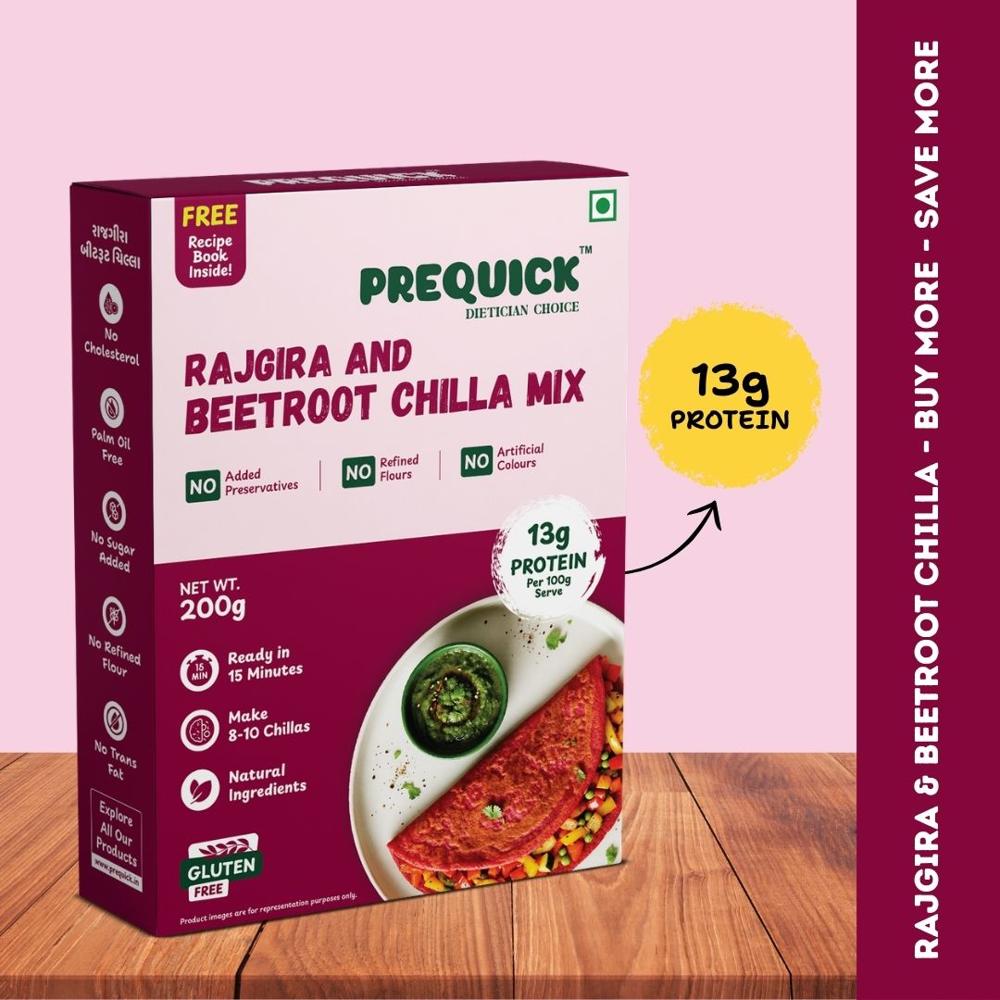 Rajgira And Beetroot Chilla - Grade: Good