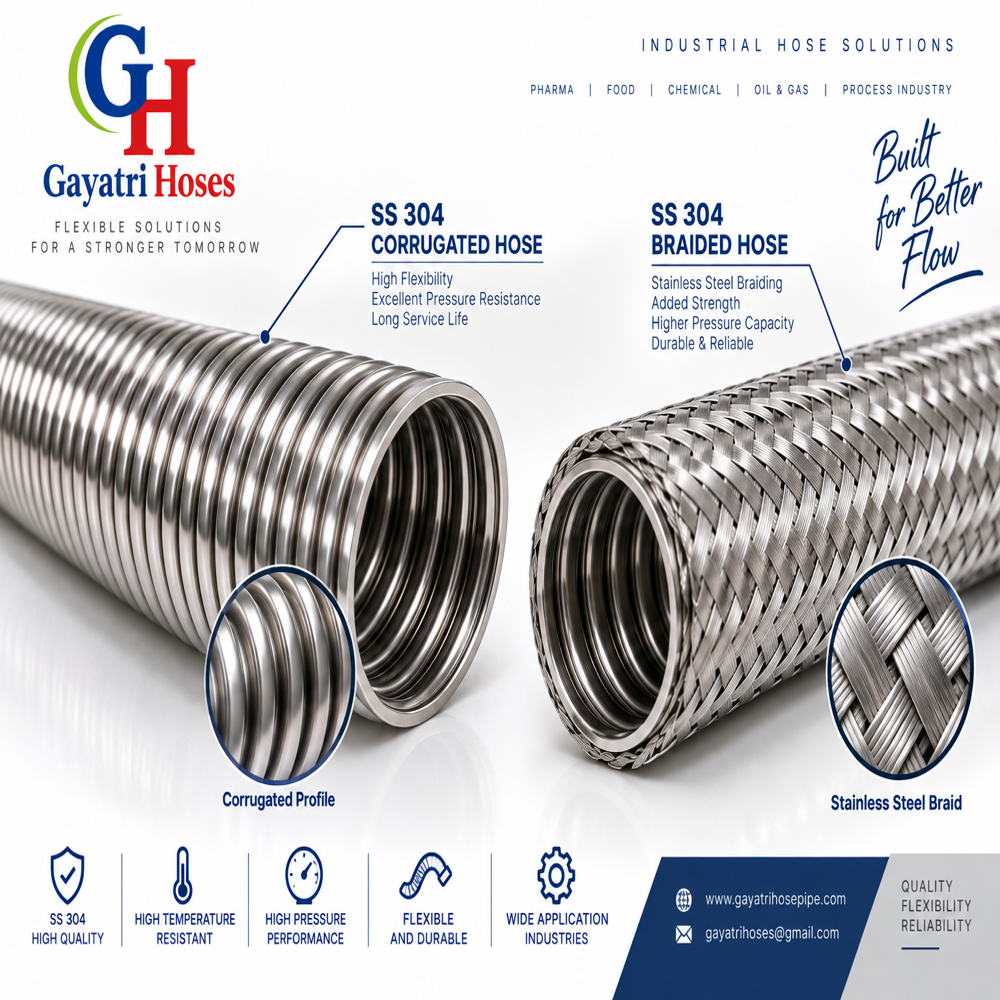 SS 304 Corrugated Hose Braid