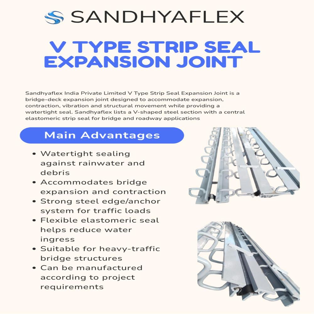 Sandhyaflex V Type Strip Seal Expansion Joint