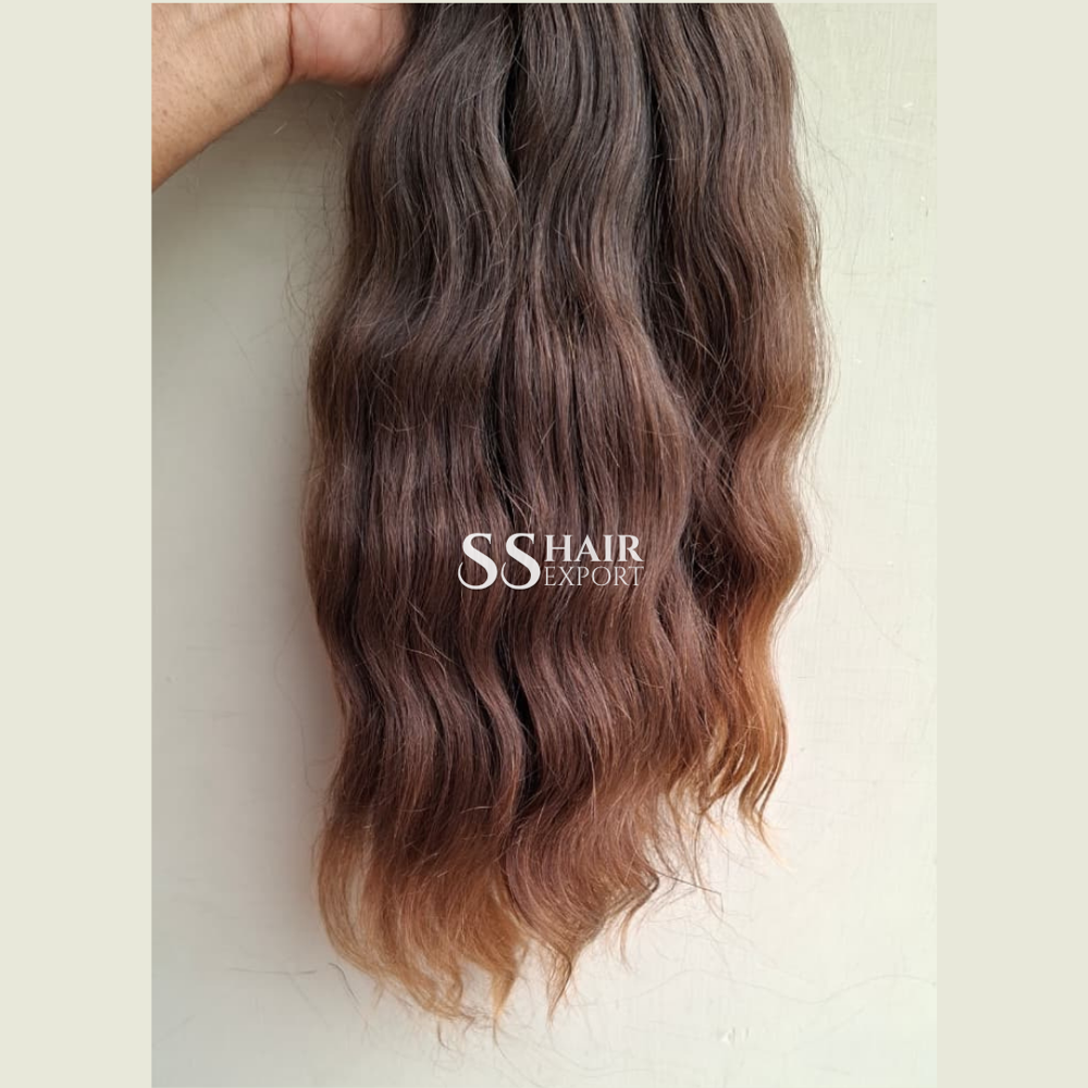 Brown Bulk Human Hair Indian Raw Hair Extension Natural Unweft Weaving Braiding