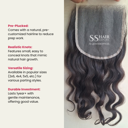 Body Wave 4x4 Closures Lace With Bundles 18inch Sew In Human Hair for hair Salon