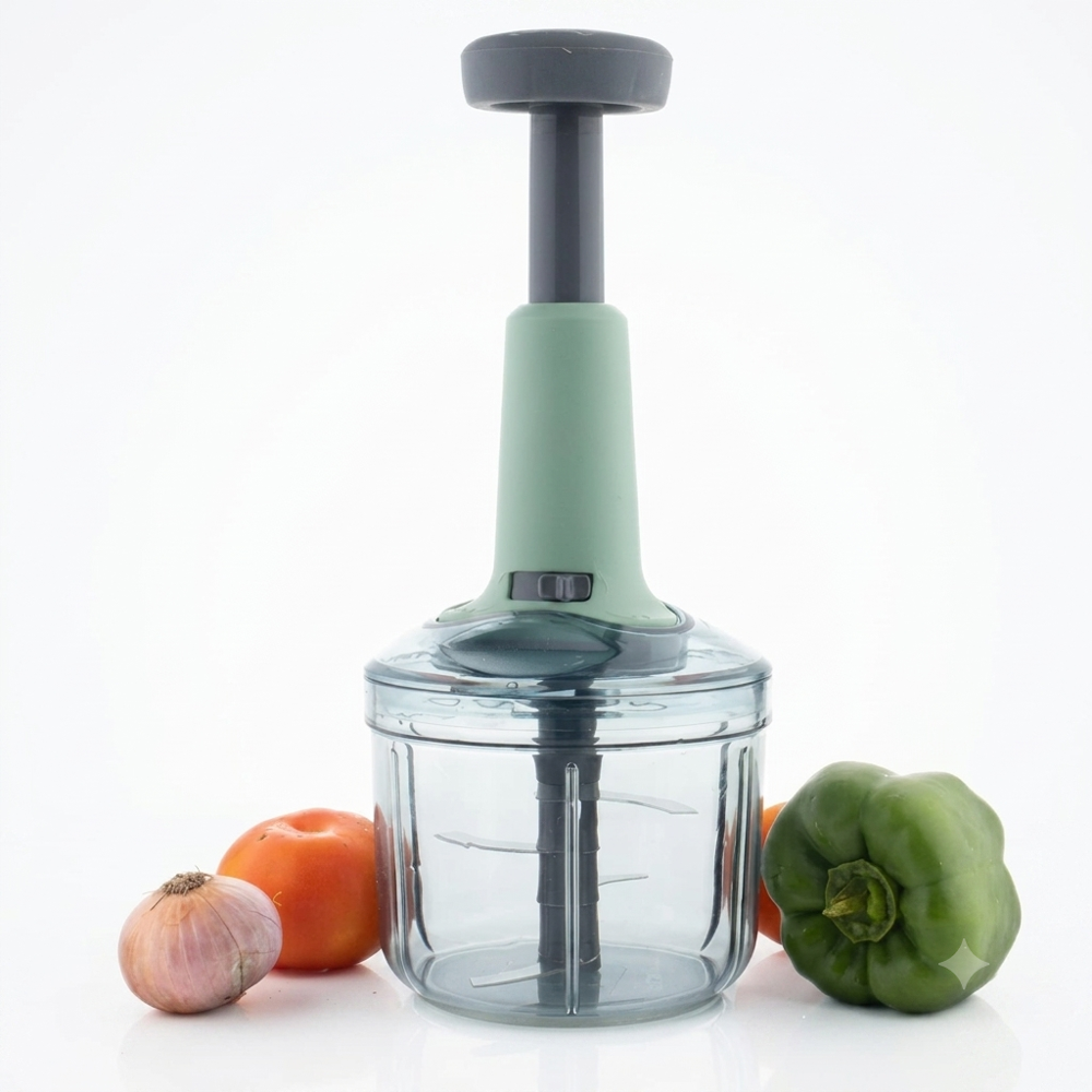 Multipurpose Manual Vegetable Chopper - Capacity: 1100 Milliliter (ml)