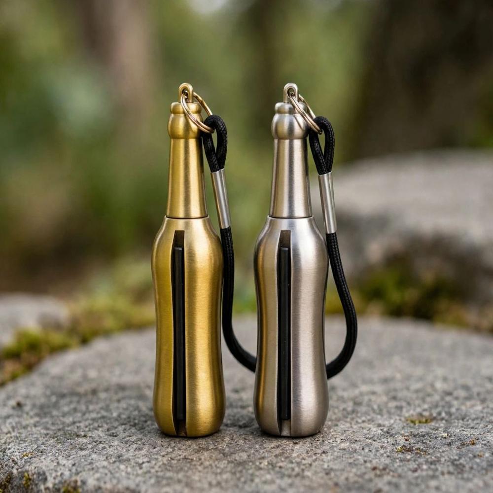 bottle shape permanent match Keychain Lighter