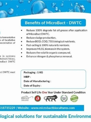 Bio dwtc Dairy Microbial Culture For Dairy ETP