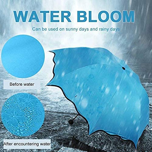 Magic Umbrella 3 Fold Color Changing Umbrella Portable Travel UV Umbrella