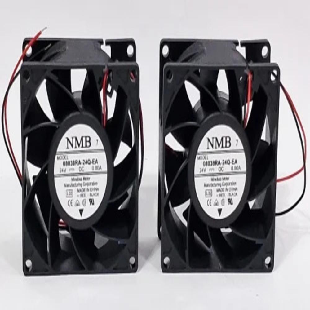 Nmb-Mat 08038Ra-24Q-Ea 24V Dc 0.80A 8038Mm Ball Bearing Industrial Axial Cooling Fan - Blade Material: Plastic