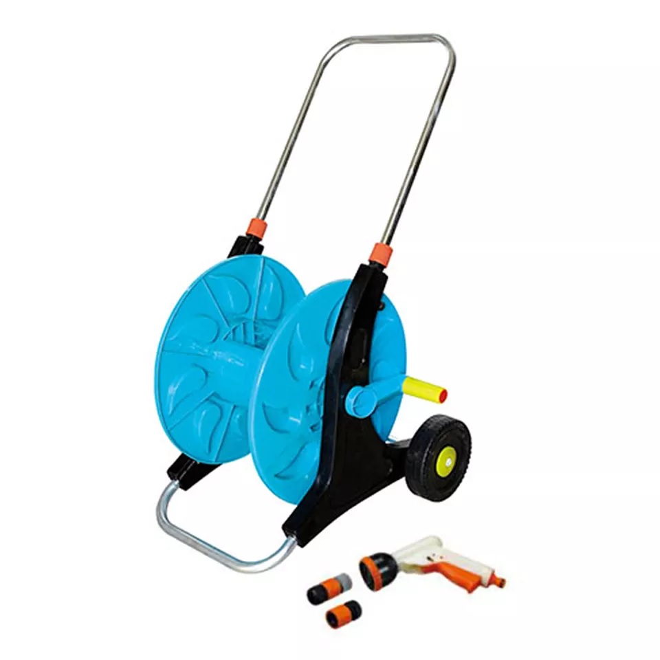 Garden Pressure Water Hose Reel Cart With Wheels