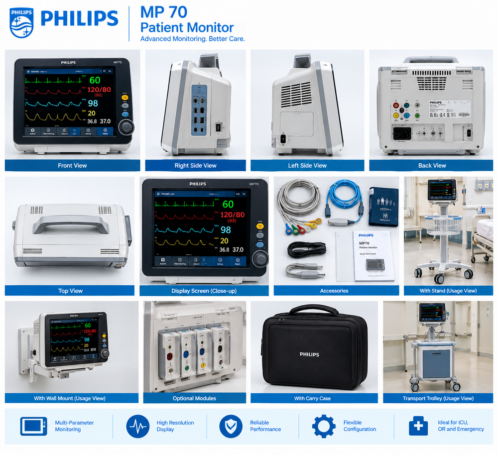 Philips Mp 70 Patient Monitor - Accuracy: Parameter-Dependent; Refer To Specifications