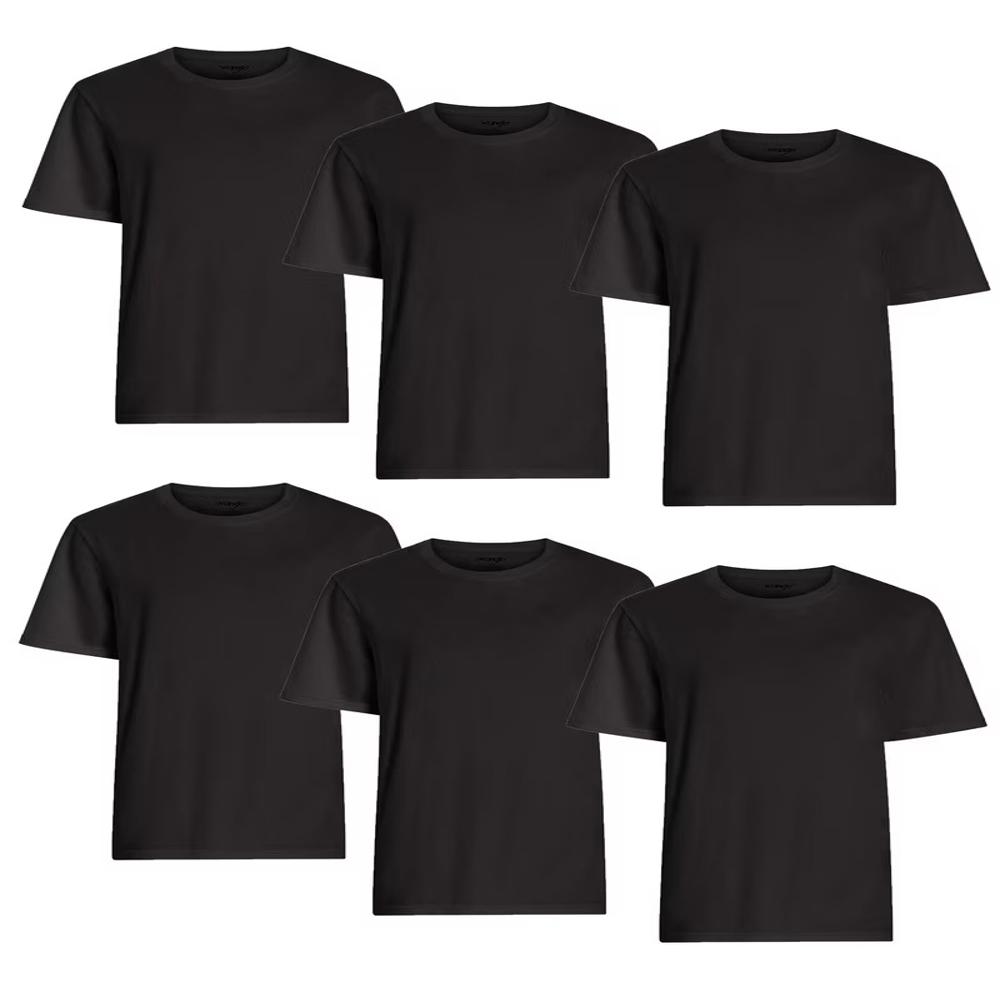 M11662 Mens Stretch Crew Neck T-Shirts 6 Pack