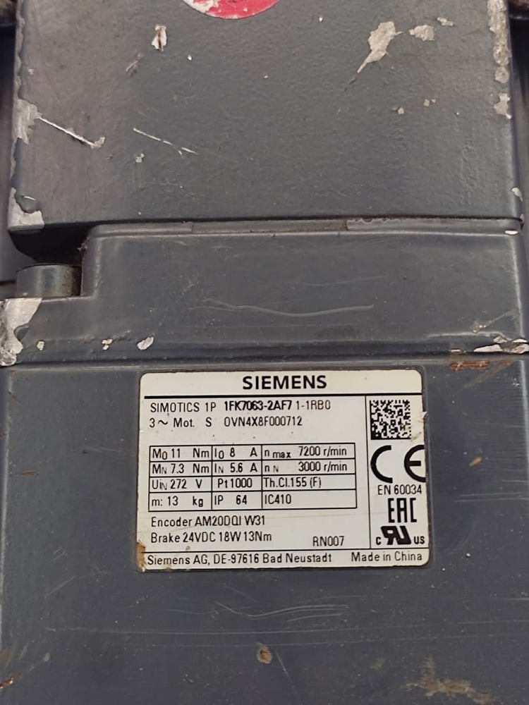 SIEMENS 1FK7063-2AF7 1-RB0