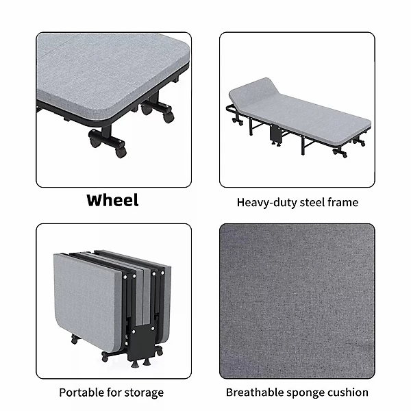 Metal Folding & Single Size  Bed