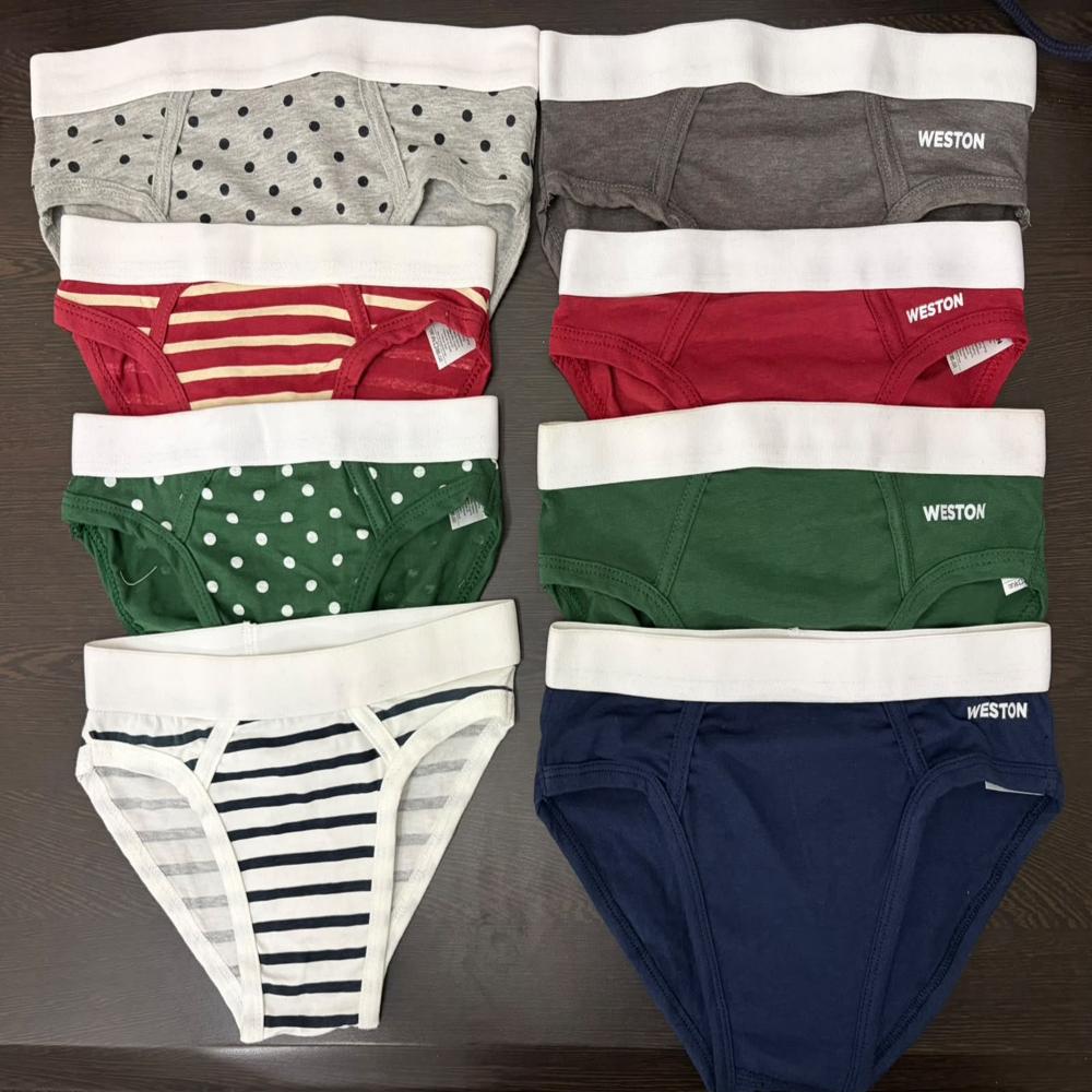 B16741 Boys Outer Elastic Briefs 8 Pc Pack