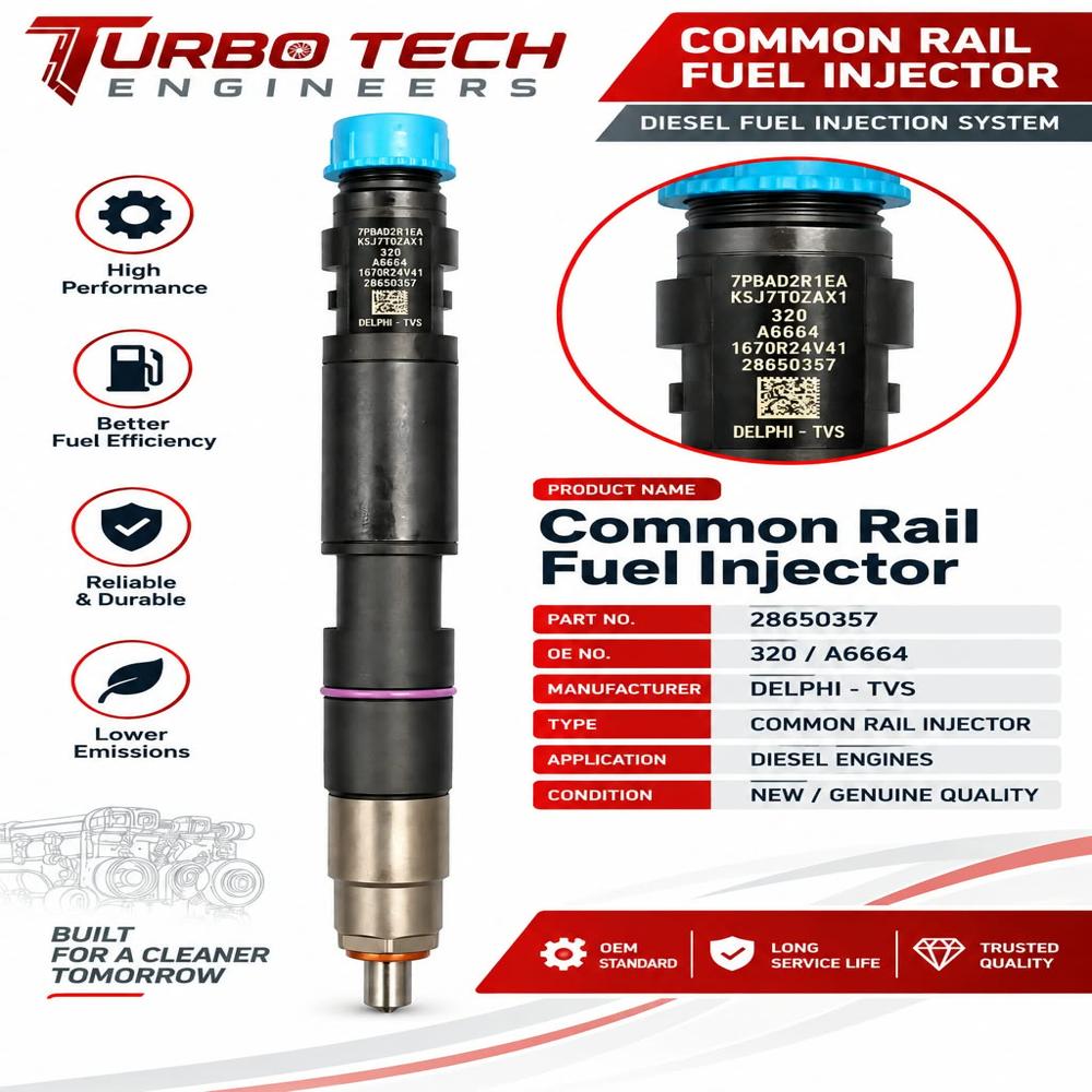 Common Rail Fuel Injector Delphi TVS 28650357