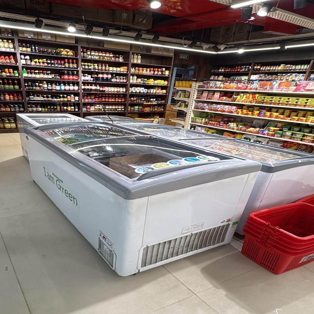 Hard Top Deep Freezer - Powder Coated Metal, White Color, Automatic Defrost Operation | High Insulation Top Door, Hi-tech Compressor, Versatile For Dairy, Bakery, Ice Cream, Meat Shops