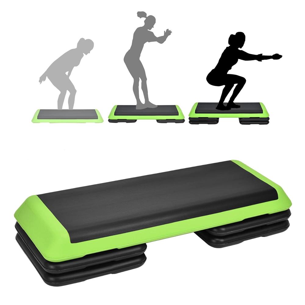 43 Inch Aerobic Step with 3 Levels Height-Adjustable