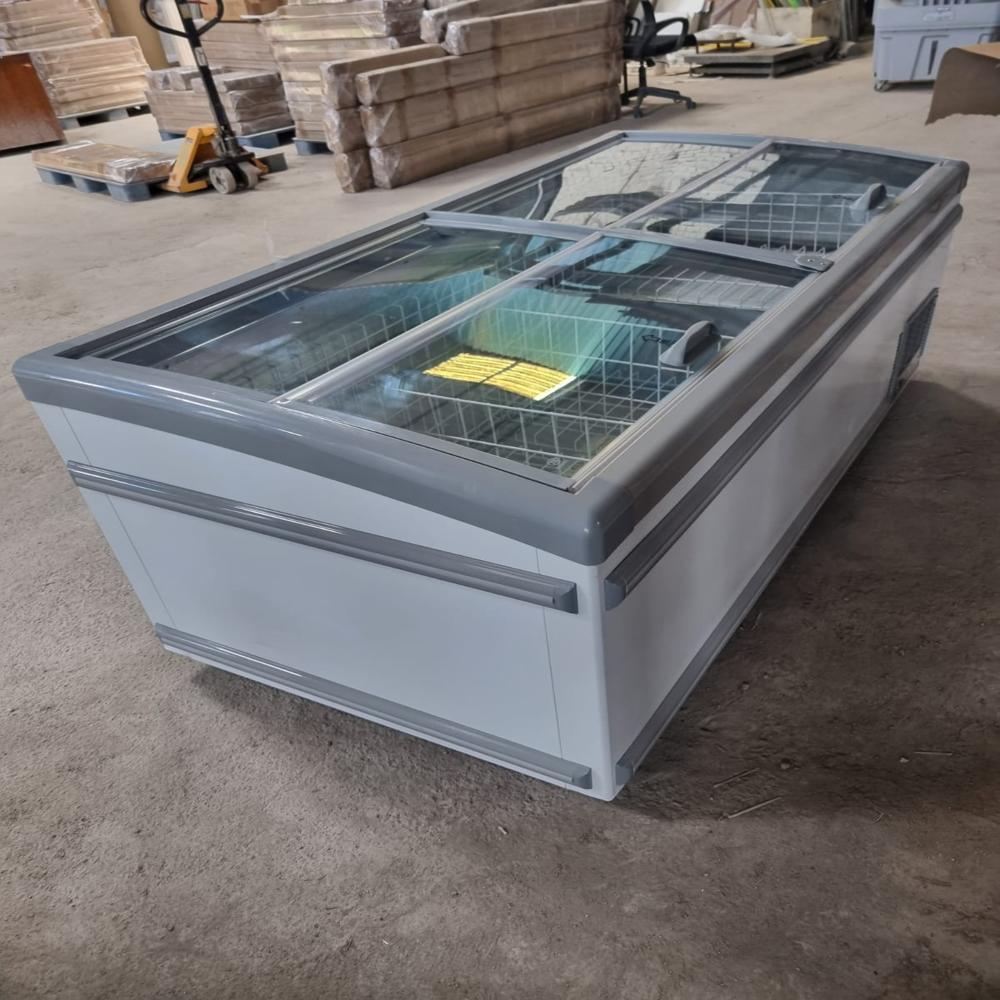 Glass Top Deep Freezer - Plastic Material, White Color | Automatic Defrost Operation, Ideal For Ice Cream And Dairy Preservation