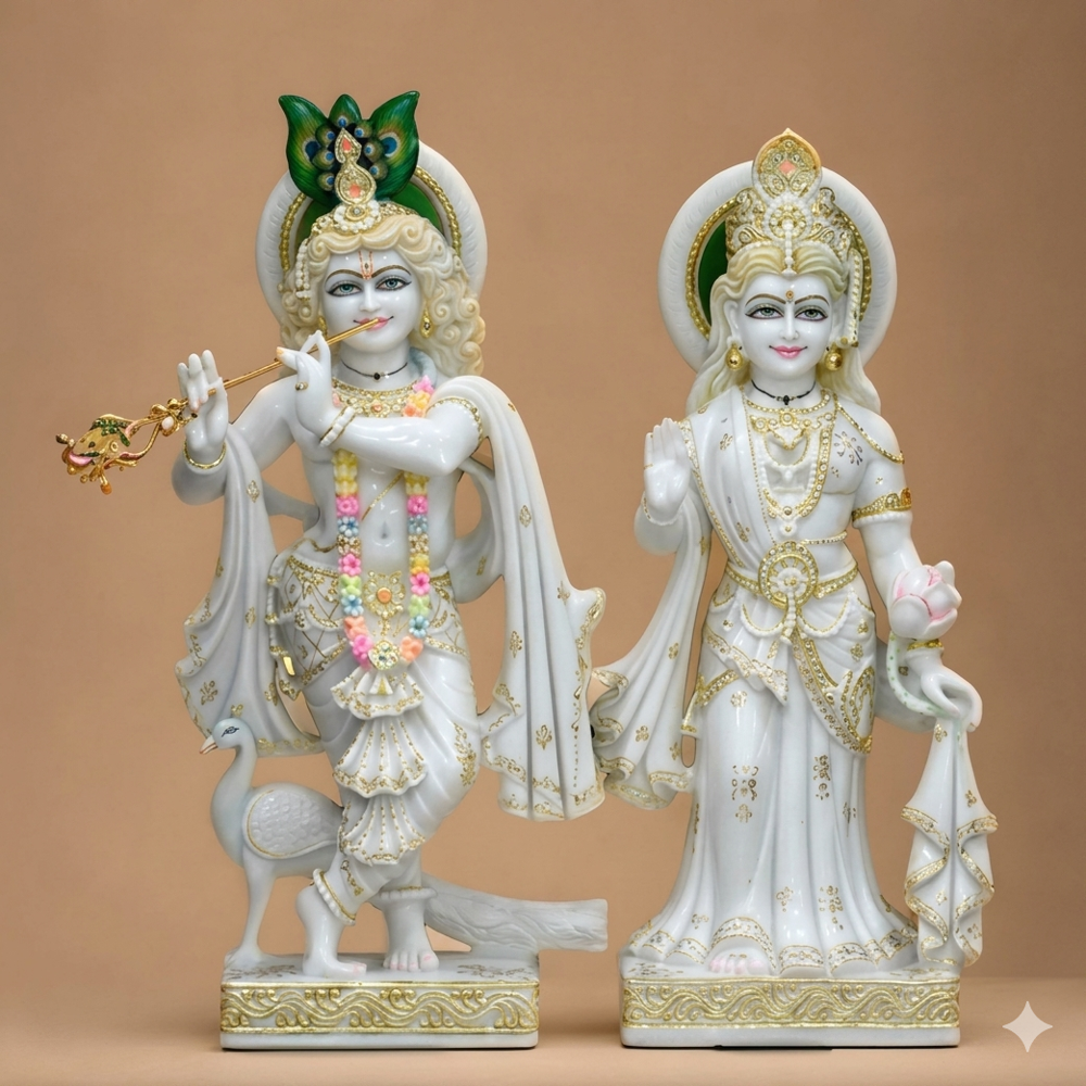 Marvel Radha krishna statue