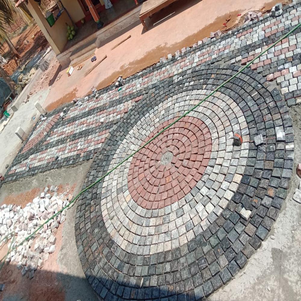 Natural Granite Machine-cut Cobblestonr