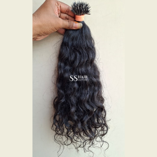 Indian Curly Nano Hair Extensions 20in | Strands Temple Remy Human Hair Cold Fusion